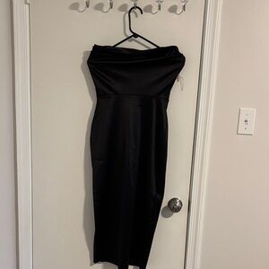 Windsor Black Strapless Midi Dress